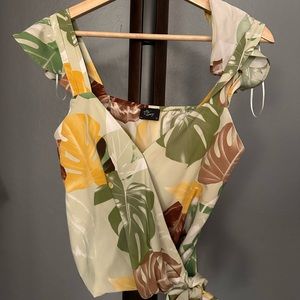 Floral tropical blouse